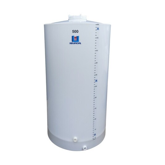 Pipa 500L em PP Branco Fundo Cônico