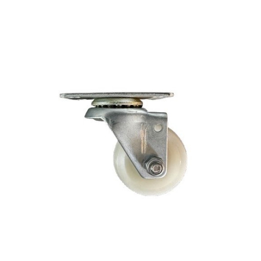 Rodízio SGPL 210 Nylon Branco 2" com Giro - Cap. 50KG