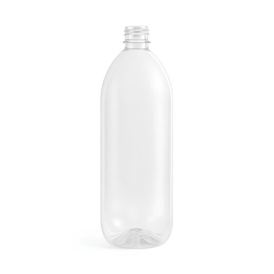 Garrafa PET 1L Cristal Shortneck