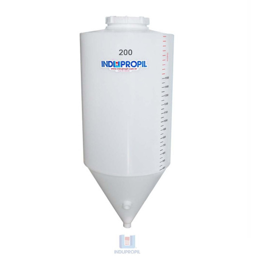 Fermentador Cônico PP Branco capacidade para 200 Litros