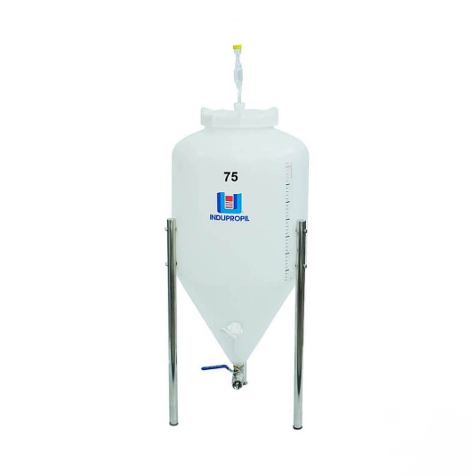 Fermentador Cônico Roto Plus 75 Litros Branco com Pé Geladeira