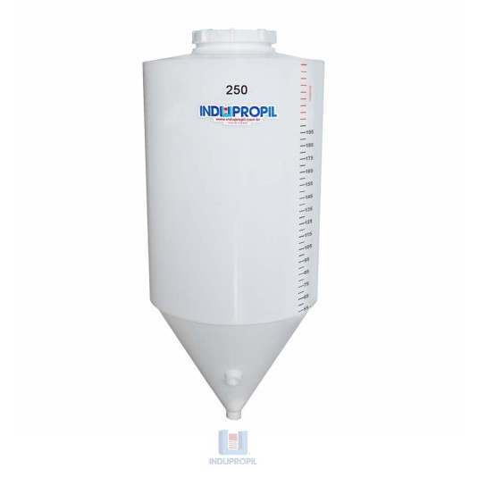 Fermentador Cônico PP Branco com capacidade para 250 Litros 