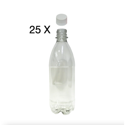 25 garrafas pet 500 ml com tampa branca