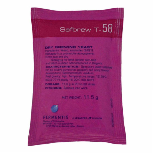 Fermento Levedura para Cerveja Fermentis T-58 - 11,5 gr