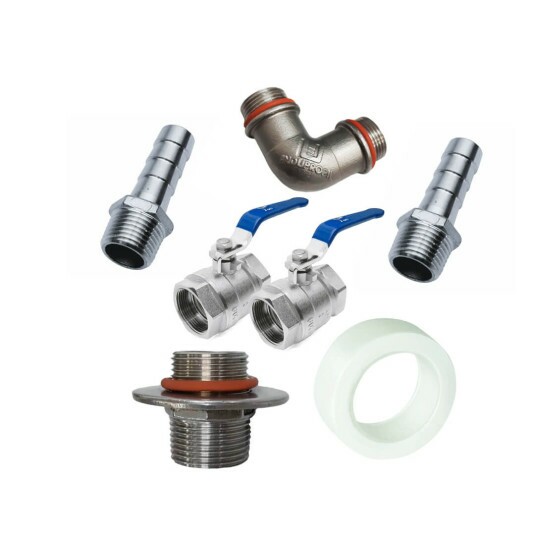 Kit de Válvulas Monobloco Inox 3/4" para Fermentador PP