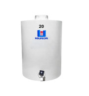 Pipa Polipropileno Fundo Plano 20 Litros Branca