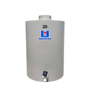 Pipa Polipropileno Fundo Plano 20 Litros Bege