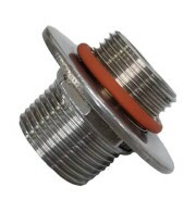 Niple Flange Inox Rosca BSP 3/4" com O-Ring