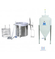 Kit Cervejeiro BIAB inox com Fermentador Rotomoldado - 40 Litros