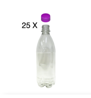 25 garrafa pet 500 ml tampa lilás