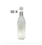 50 garrafa pet 500 ml tampa branca