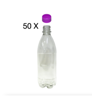 50 garrafas pet 500 ml tampa lilás