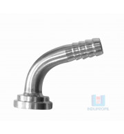 Espigão Curvo Inox 3/8” para porcas de 5/8" para Chopp