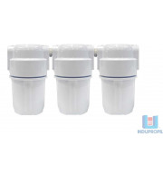 Kit 3  Filtros para Água Tira Cloro - Branco 5" - Pequeno