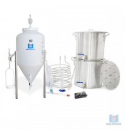 Kit Cervejeiro 2 Caldeirões com Fermentador Cônico -40 Lt