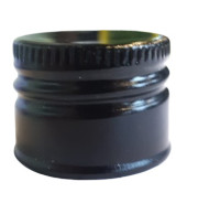 Tampinha Alumínio para Garrafa de Vinho Rosca 29mm - Preta
