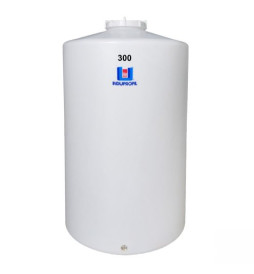 Pipa Polietileno Fundo Plano Rotomoldada 300 Litros Branca