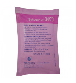 Fermento Levedura para Cerveja Fermentis W-34/70 - 11,5 gr