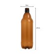 Garrafa PET 1L Âmbar Shortneck