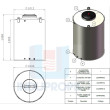 Tanque PP Cilíndrico Fundo Plano 1.000 Litros