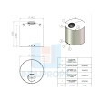 Tanque PP 2000L Bege