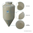 Fermentador Cônico Rotomoldado 75 Litros Bege