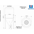 Fermentador Cônico sem emendas para cerveja caseira 100 Litros Branco