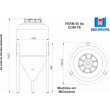 Fermentador Cônico Roto Plus 50 Litros Branco