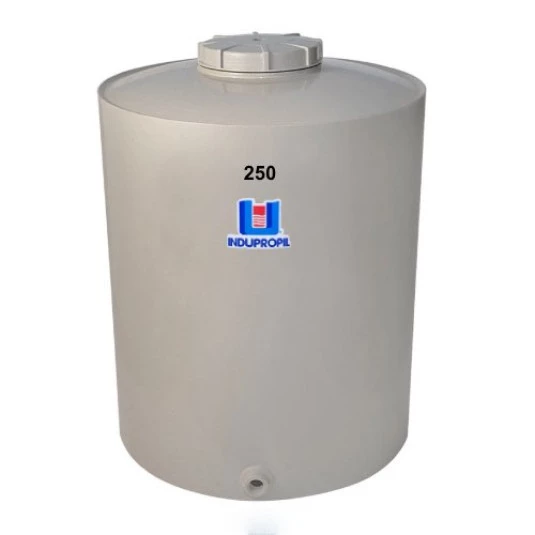 Pipa Polipropileno Fundo Plano 250 Litros Bege