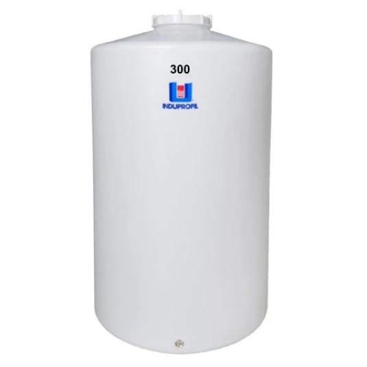 Pipa Polietileno Fundo Plano Rotomoldada 300 Litros Branca