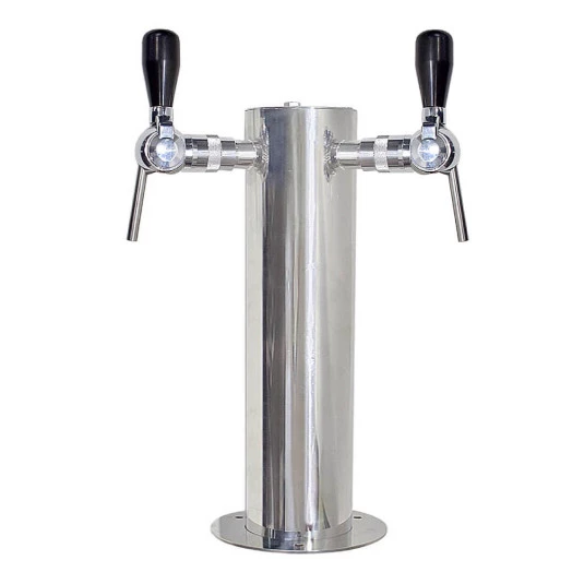 Torre Chopp Inox Plus Com 2 Torneiras Belgas