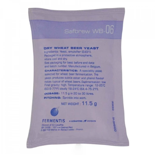 Fermento Levedura para Cerveja Fermentis WB-06 - 11,5 gr