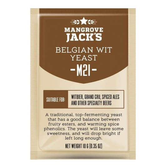 Fermento Levedura para Cerveja Mangrove Jacks M21 Belgian Wit - 10 gr