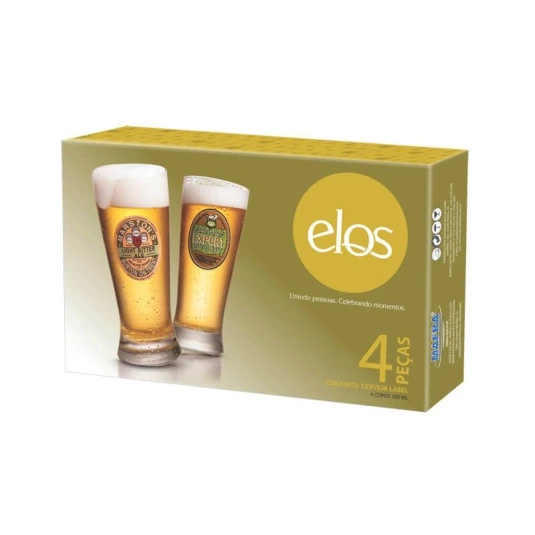 Kit Copo Cerveja Label - 4 Peças