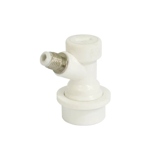 Conector Ball Lock Branco para Gás Post Mix -  Rosca 7/16"