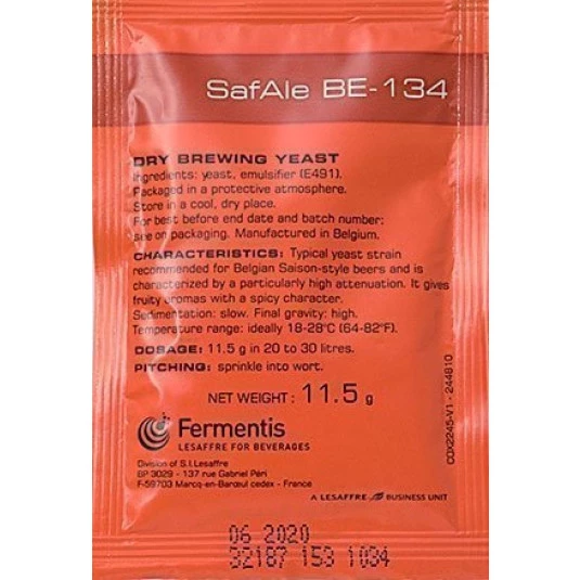 Fermento Levedura para Cerveja Fermentis BE-134 - 11,5 gr