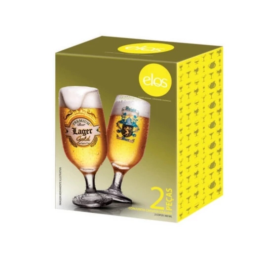 Kit Copo Cerveja Brasão - 2 Peças