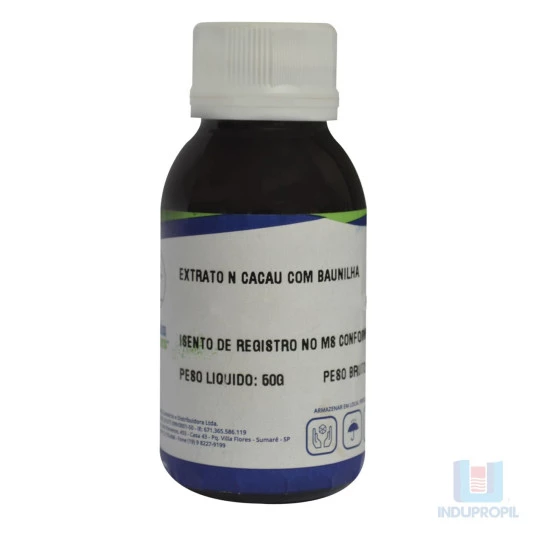 Extrato Natural Cacau Com Baunilha - 50gr 