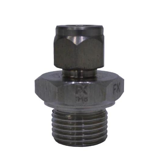 Conector Macho Dupla Anilha 1/2 OD x 1/2"