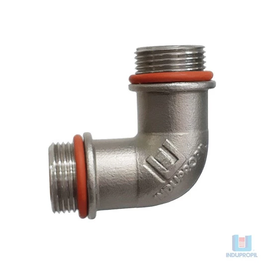 Cotovelo Com Flange Inox 304 Bsp 3/4 Com Orings