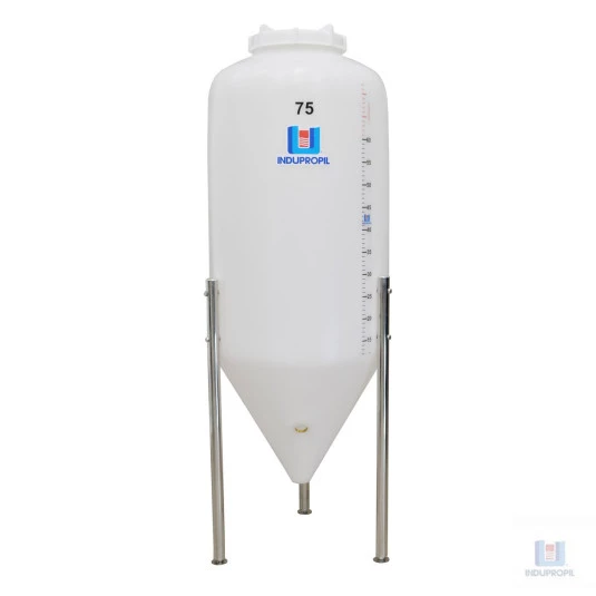 Fermentador Cônico sem emendas para cerveja 75 Litros Branco