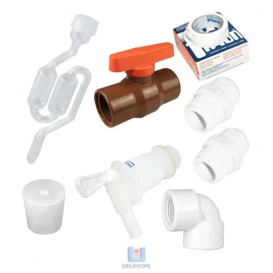 Kit de Acessórios em Plástico para Fermentador Cônico