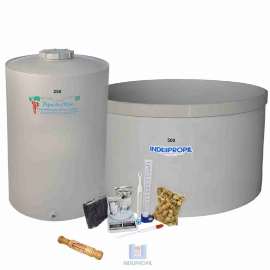 Kit Equipamento Produção de Vinho - para produção de  250 Litros 