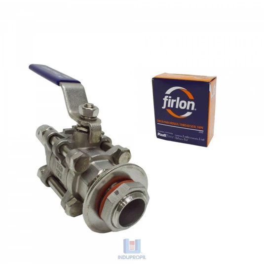 Kit de Válvulas em Inox Tripartida 3/4" para Fermentador