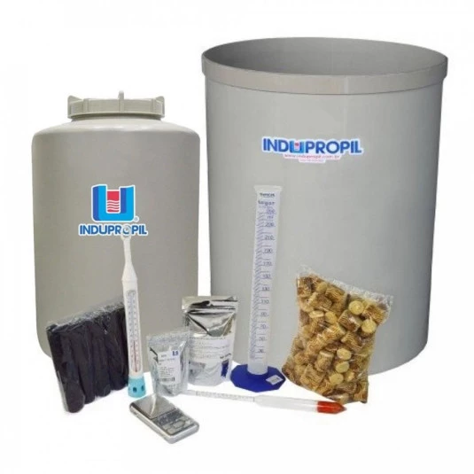 Kit Equipamento Produção de Vinho Bege - 90 Litros