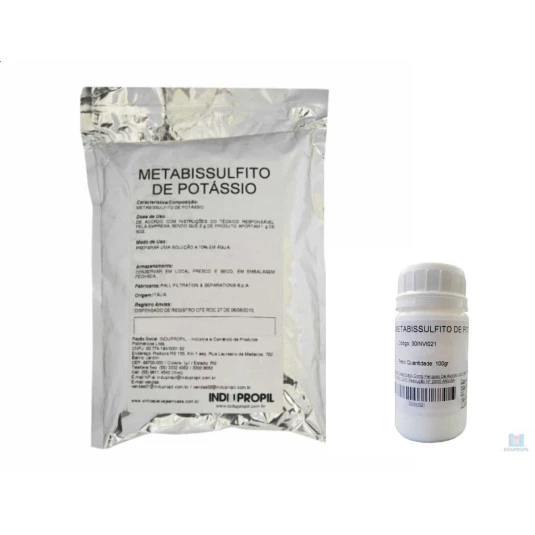 Metabissulfito de Potássio - de cem gramas até 1 quilo