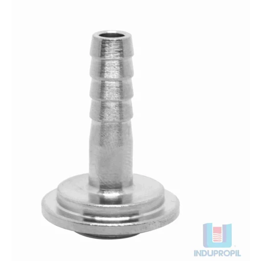 Niple Reto Latão 1/4 Cromado Para Chopp - para porcas 5/8"