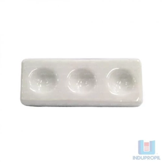 Placa de Toque Porcelana 3 Cavidades