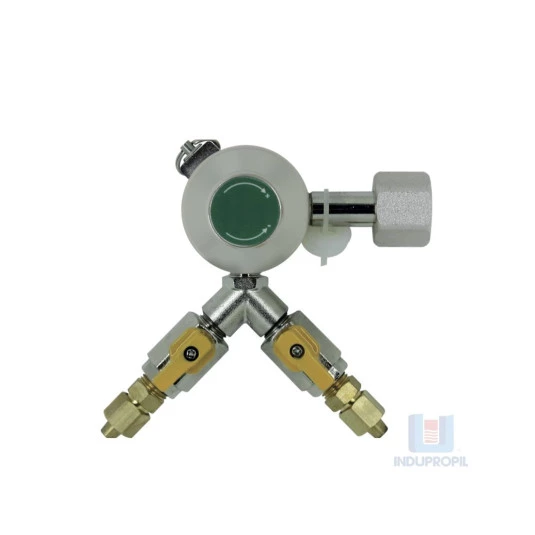 Regulador de Pressão Cego para CO2 Chopp Pré-Calibrada - 2 Saídas