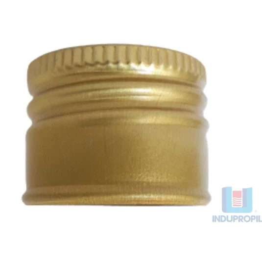 Tampinha Alumínio para Garrafa de Vinho Rosca 29mm - Ouro